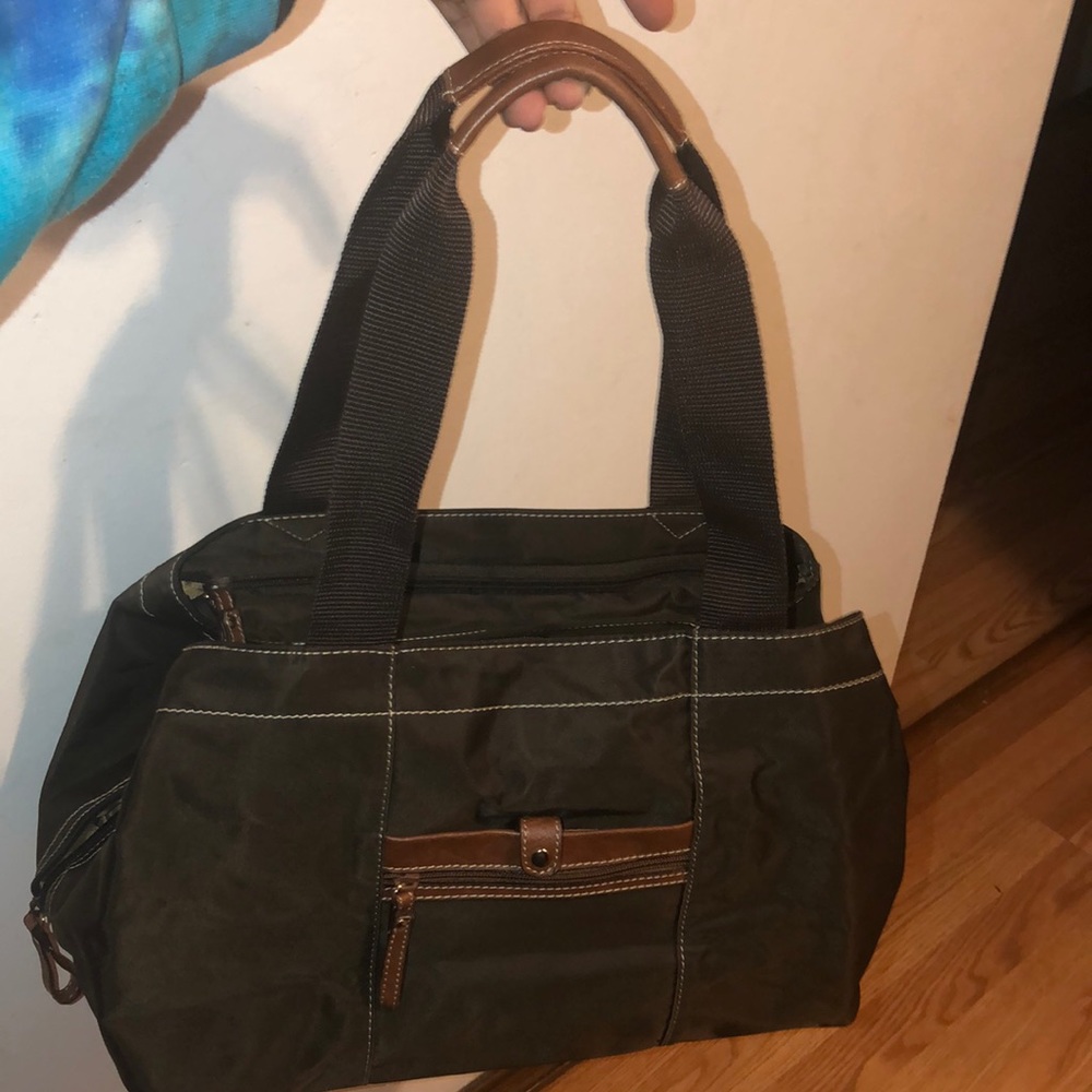 Nine West Nylon & Leather Overnight Bag